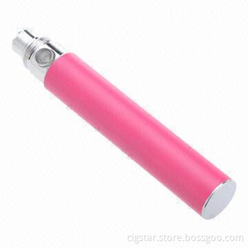 Rechargeable and colorful ego battery with 650/900/1,100mAh